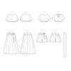 Simplicity Misses' Pullover Top, Shorts and Skirt by Mimi G Sewing Pattern Kit, Code S9551, Sizes 18W-20W-22W-24W-26W, Multicolor view 2