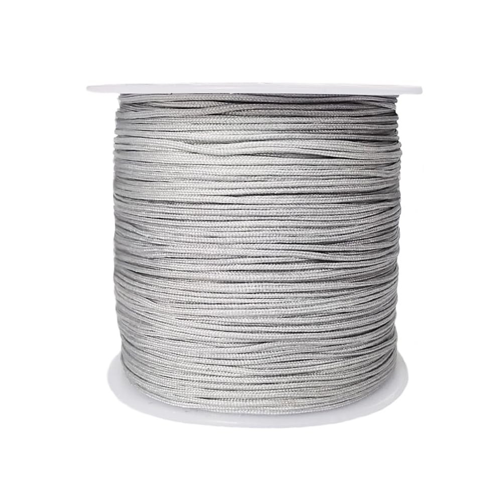 Xiezyu 0.8mm Nylon Cord Thread Beading String for Macrame Bracelets Chinese Knotting,Necklaces,Pendant,Jewelry Making 109 Yards (Gray)