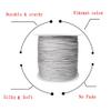 Xiezyu 0.8mm Nylon Cord Thread Beading String for Macrame Bracelets Chinese Knotting,Necklaces,Pendant,Jewelry Making 109 Yards (Gray) view 4