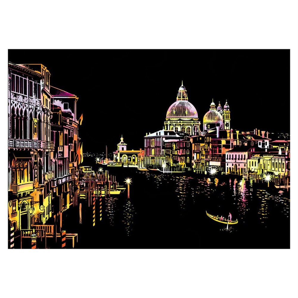 SMDSAZ Scraping Painting Adult Decompression Toy Night DIY Hand-Painted (Color : I, Size (Inch) : 40.5x28.5cm)