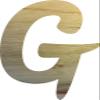 Wooden Letter 9" Blank G MUTHIKE Font view 1