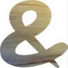 Wooden Letter 9" Blank & and Symbol MUTHIKE Font view 1