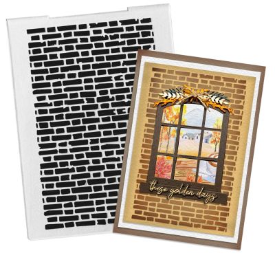 Plastic Embossing Folders for Card Making, Brick Wall Pattern Background DIY Plastic Template Photo Album Card Paper Handmade Scrapbooking DIY Craft Decoration Template Mold
