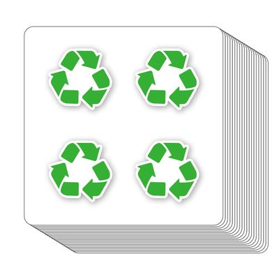Recycle Stickers 1in for Scrapbooking, Arts, Craft, Kids DIY, Journals 80-Pack