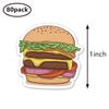 Hamburger Stickers 1in for Scrapbooking, Arts, Craft, Kids DIY, Calendars Journals 80-Pack view 2