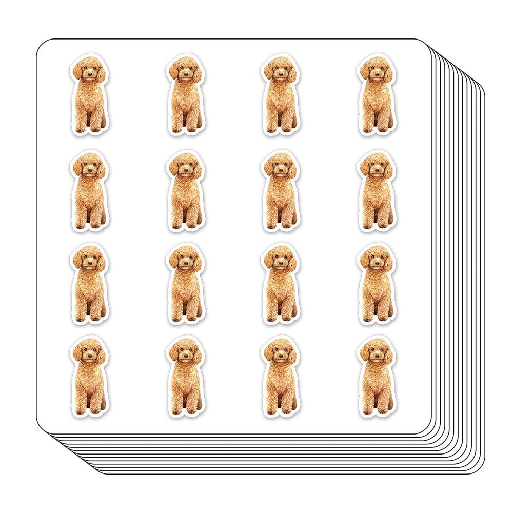 Poodle Planner Stickers, 0.5in Scrapbooking Kids DIY Calendar Crafting 208-Pack