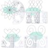 15 PCS Free Motion Quilting Template Set Includes 11 Quilting Templates 2 Sheet/48pcs Non-Slip Grips Quilting Stickers and 2 Pairs Quilting Gloves Sewing Machine Ruler Acrylic DIY Sewing Tools Kit view 3