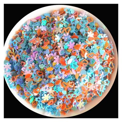 HANRUO Multi Shape Mix Colors 20g 3-5mm Star Heart Plum PVC Loose Sequins Paillettes for Nail Art Manicure/Wedding Decoration Confetti (Color : Mix bailanju)