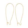 100pcs Adabele Hypoallergenic Tarnish Resistant Earring Hooks Kidney Ear Wire 36mm Long 18K Yellow Gold Plated Brass for DIY Craft Earrings Jewelry Making BF184-36 view 1