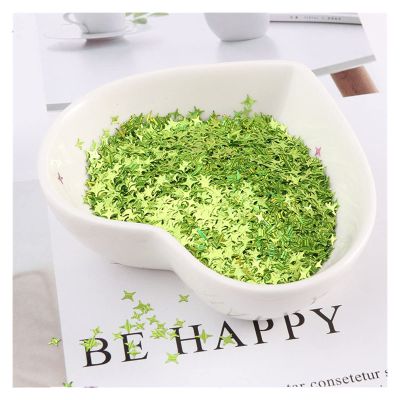 HANRUO 10g Ultrathin Mix 2.5mm 4mm Star Sequins Nail Glitter Paillettes Silver PET Sequin Nails Manicure Material (Color : 6 Light Green, Size : Mix 2.5-4mm)