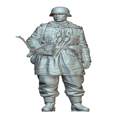 Life Miniature LM-16006 1/16 WWII German Waffen SS Force MG42 Shooter Eastern Front 1943 Resin Kit Molded Color