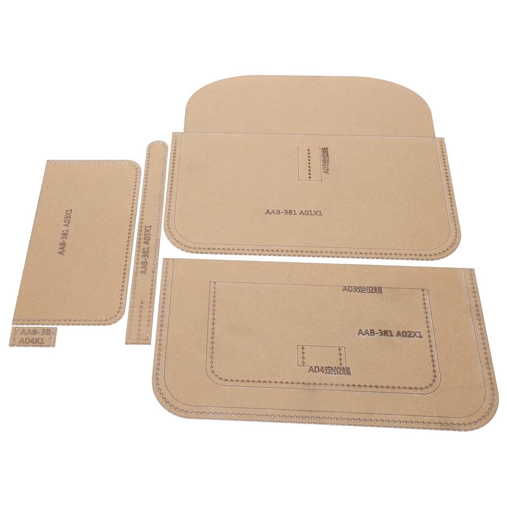 Pssopp Bag Acrylic Stencil, Leather Craft Purse Template Wallet Leather Pattern Acrylic Leather Templates Bag Stencil Template DIY Leather for Bags