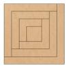Pre Drawn Barn Quilt | Unfinished Wood Quilt Block Painting Sign | DIY Painting Craft Kit for Adults | Farmhouse Wall Art and Quilting Decor (15 inches, Log Cabin) view 1