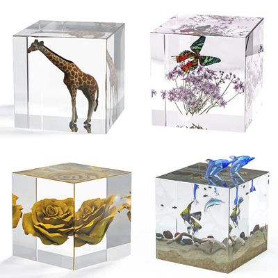 FineInno 3" Square Resin Mold,Large Cube Silicone Mold for Resin Casting,Transparent Deep Cube Epoxy Molds for Home Decor, Flowers Preservation