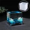 FineInno 3" Square Resin Mold,Large Cube Silicone Mold for Resin Casting,Transparent Deep Cube Epoxy Molds for Home Decor, Flowers Preservation view 3