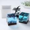 FineInno 3" Square Resin Mold,Large Cube Silicone Mold for Resin Casting,Transparent Deep Cube Epoxy Molds for Home Decor, Flowers Preservation view 4