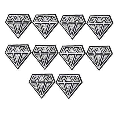 Rhinestone Decorative Patches 10pcs Bling Diamonds Iron on Repair Patches Iron on Appliques for DIY Clothing Hat