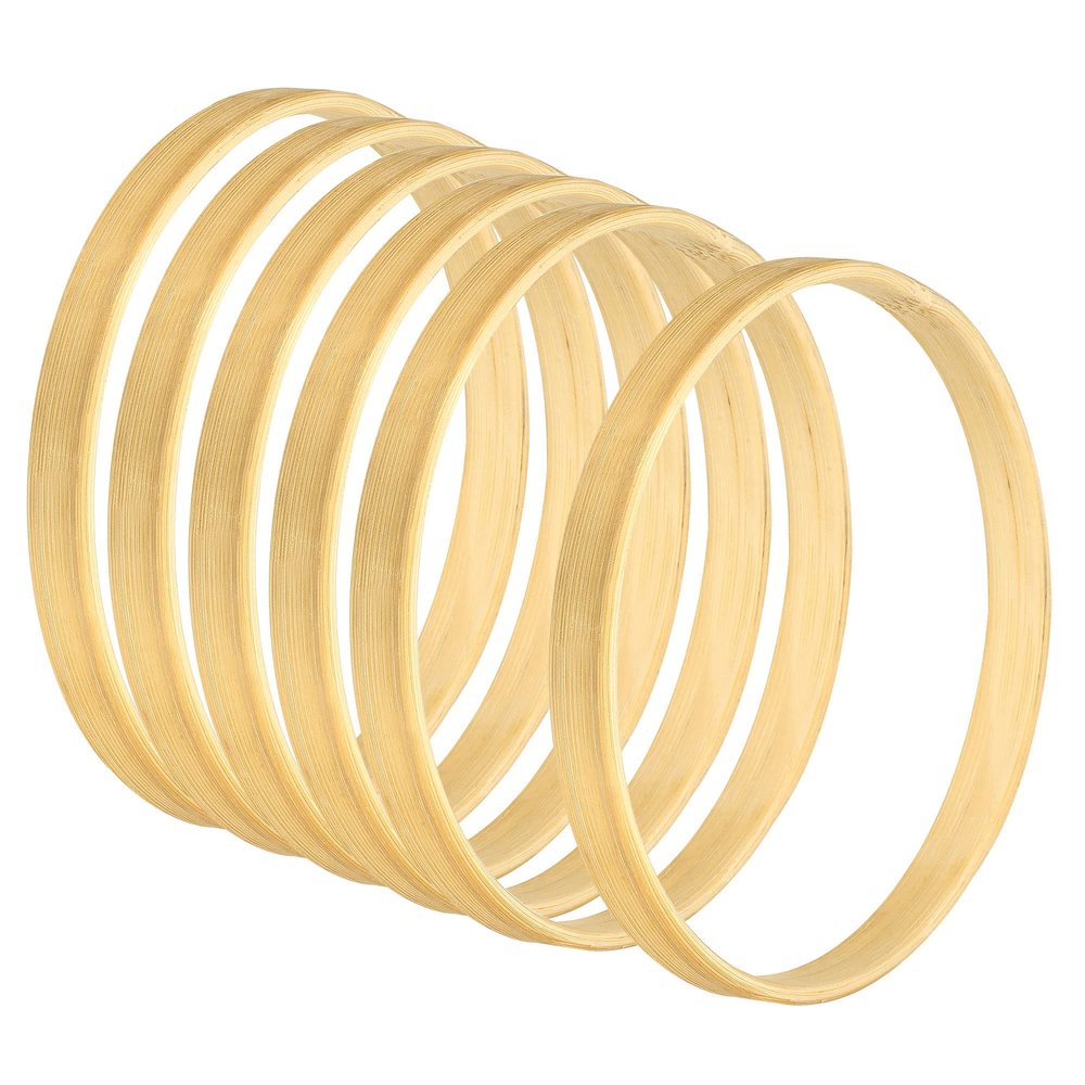 PATIKIL 3.9 Inch Wooden Bamboo Floral Hoop, 6Pack Craft Rings for DIY Wedding Wreath Decor, Dream Catcher and Hanging Crafts