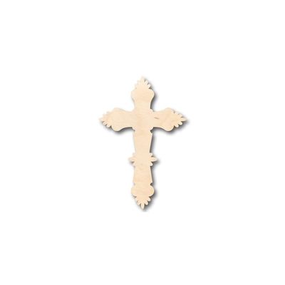 Unfinished Wood Catholic Cross Shape Easter Christian Craft up to 46" DIY 20" / 1/8"