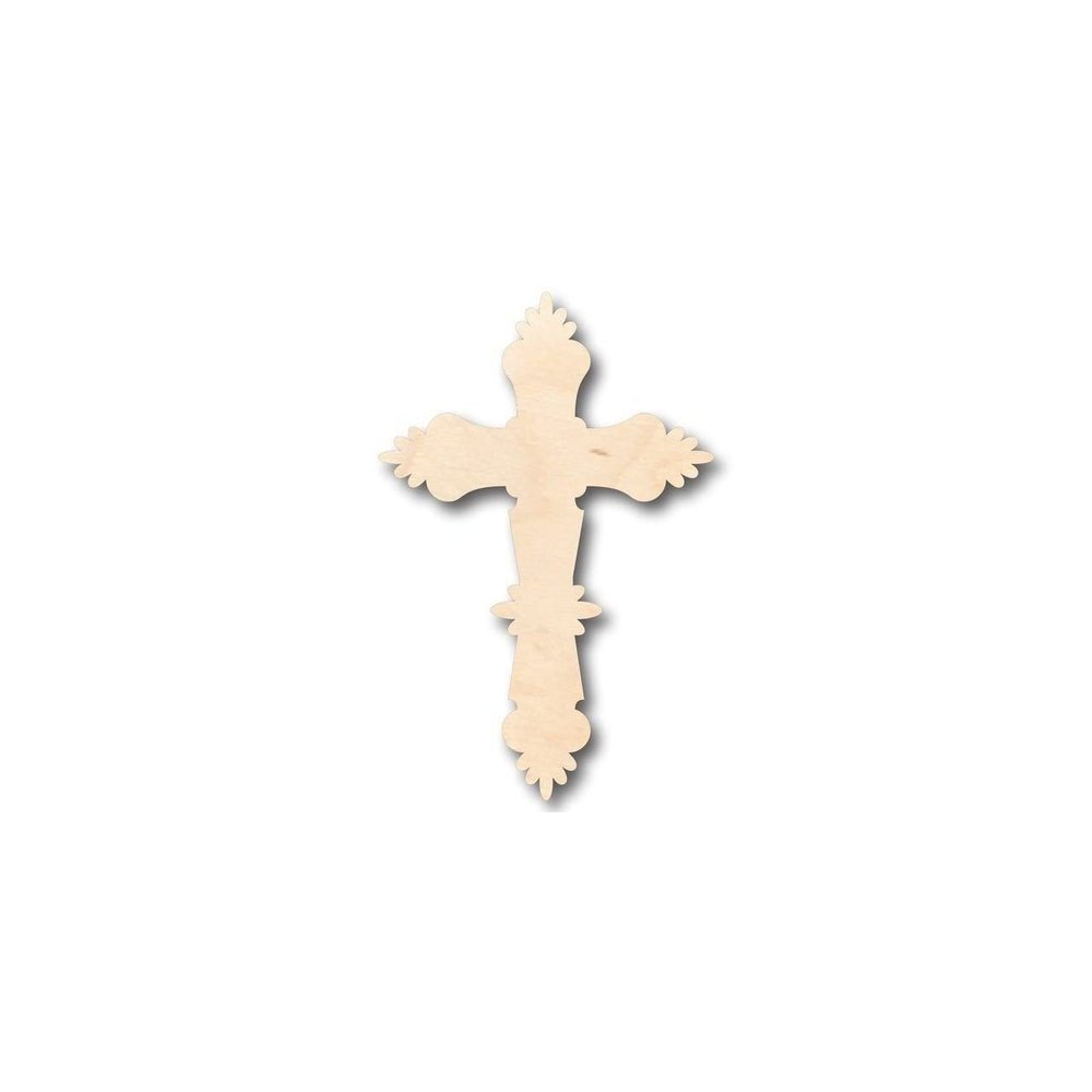 Unfinished Wood Catholic Cross Shape Easter Christian Craft up to 46" DIY 20" / 1/8"