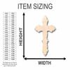 Unfinished Wood Catholic Cross Shape Easter Christian Craft up to 46" DIY 20" / 1/8" view 2