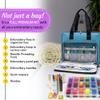 ATTERET Full Range Embroidery and Cross Stitch Starter Kit with Premium Storage Organizer Bag, Includes 99 DMC Coded Cotton Threads, 9 Metallic Floss, 3 Hoops, Needles, Scissors + More (Turquoise) view 3