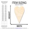 Unfinished Wood Tall Heart Shape | Valentine's Day | DIY Craft Cutout | Up to 46" 12" / 1/8" view 2