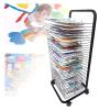 BXXZYF Art Drying Rack Easel - Metal Color Painting Book Display Rack, Educational Product Drying Rack, Space Saving Rack for Artist Canvas Panels, Paper, Prints (Size : 35-Tier) view 1
