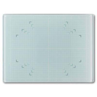 GLASSBOARD STUDIO Aqua Glass Craft Mat (9x12in) - Magnetic, Heat & Scratch Resistant, Stain-Proof for Crafting, Cutting, Painting, Mixed Media Artwork - Grid & Angle Lines, Non-Slip Rubber Feet