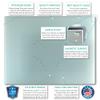 GLASSBOARD STUDIO Aqua Glass Craft Mat (9x12in) - Magnetic, Heat & Scratch Resistant, Stain-Proof for Crafting, Cutting, Painting, Mixed Media Artwork - Grid & Angle Lines, Non-Slip Rubber Feet view 2