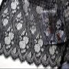 HZLXF1 lace Trim 3 Meter White Eyelashes Lace Trimmings FabricSuitable for DIY Crafts Wedding Dress Clothing 150cm Width Black lace Ribbon (Color : Black) view 1