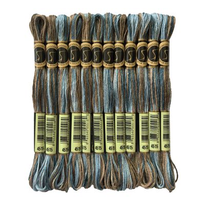 Magical Color Variegated Cross Stitch Thread Color Variations Embroidery Floss Pack, 8.7-Yard, Paris, Pack of 12 Skeins