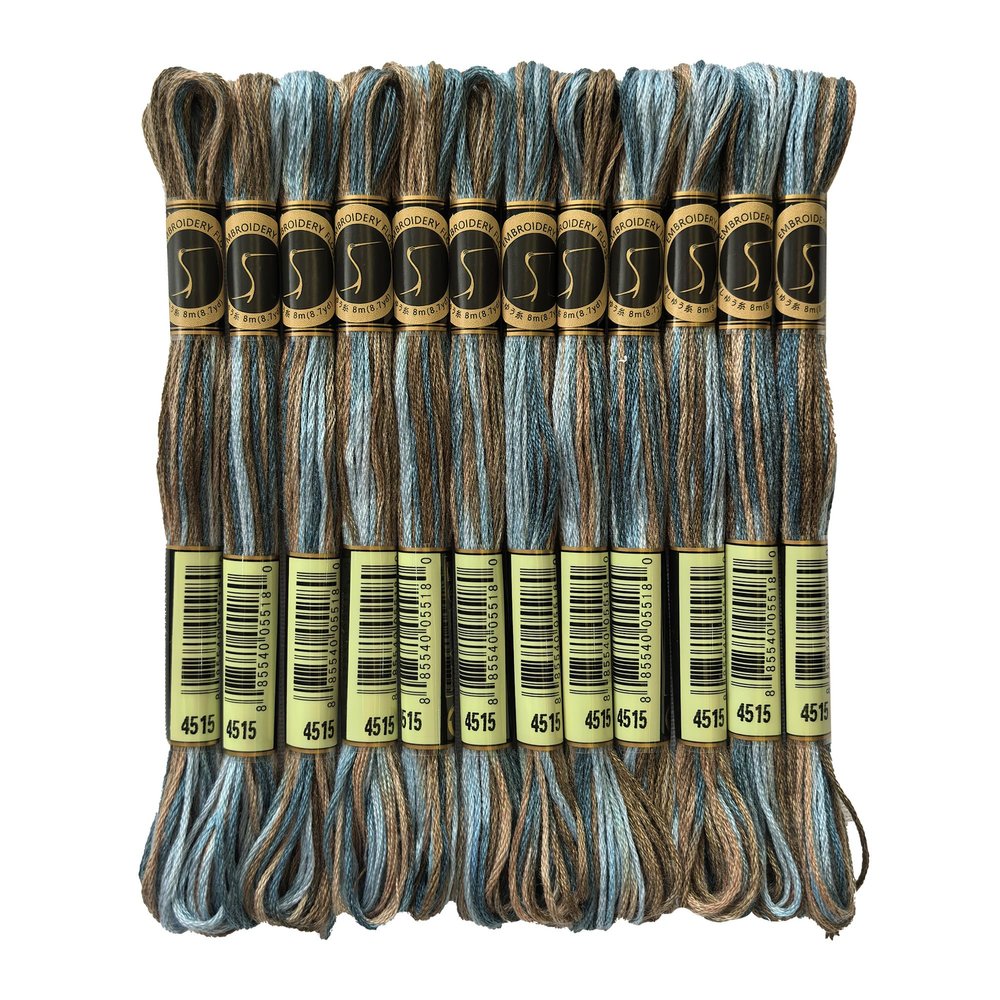 Magical Color Variegated Cross Stitch Thread Color Variations Embroidery Floss Pack, 8.7-Yard, Paris, Pack of 12 Skeins