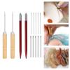 AMLESO Doll Hair Rooting Tools, Doll Making Supplies, s, Doll Hair Rooting DIY Making Kit, Spare Parts, 1 Set, Easy to Use, 5x0.6mm5x0.8mmNeedle view 3