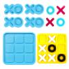 WANDIC Tic Tac Toe Silicone Mold, X O Board Resin Molds Epoxy Resin Casting Mould for Table Decor DIY Craft Tabletop Board Game view 1
