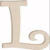 Wooden 10 Inch Letters Blank L Craft, Unfinished MDF Curlz Alphabet Letter for Monogram Initials, Paintable Wall Hanging view 1