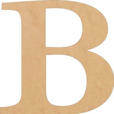 Unfinished 9 Inch Wooden Letters B Times Font, Unpainted Blank Alphabet Letter Craft for Decorating, Home Decor Classic DIY