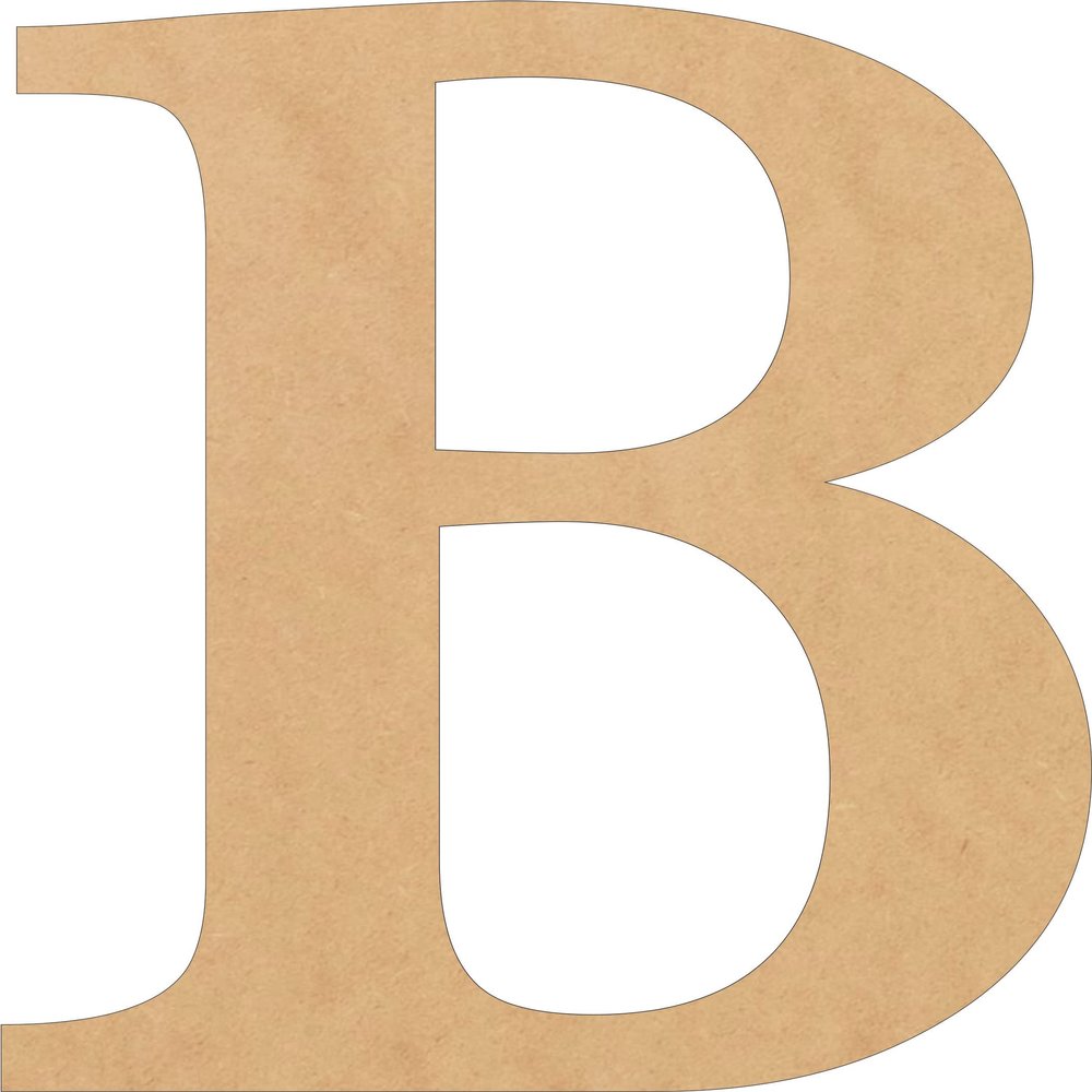 Unfinished 9 Inch Wooden Letters B Times Font, Unpainted Blank Alphabet Letter Craft for Decorating, Home Decor Classic DIY