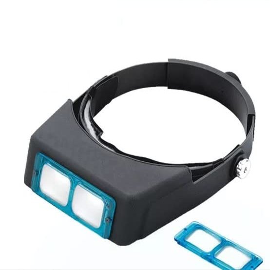 Headband Magnifier MG81007-B 1.5X 2X 2.5X 3.5X Hands Free Magnifying Glass - Optical Instruments