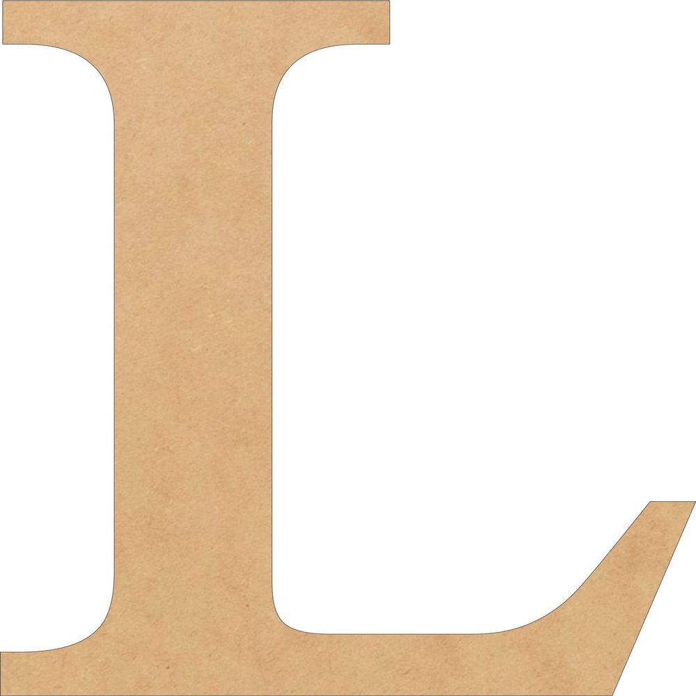 Unfinished 9 Inch Wooden Letters L Times Font, Unpainted Blank Alphabet Letter Craft for Decorating, Home Decor Classic DIY