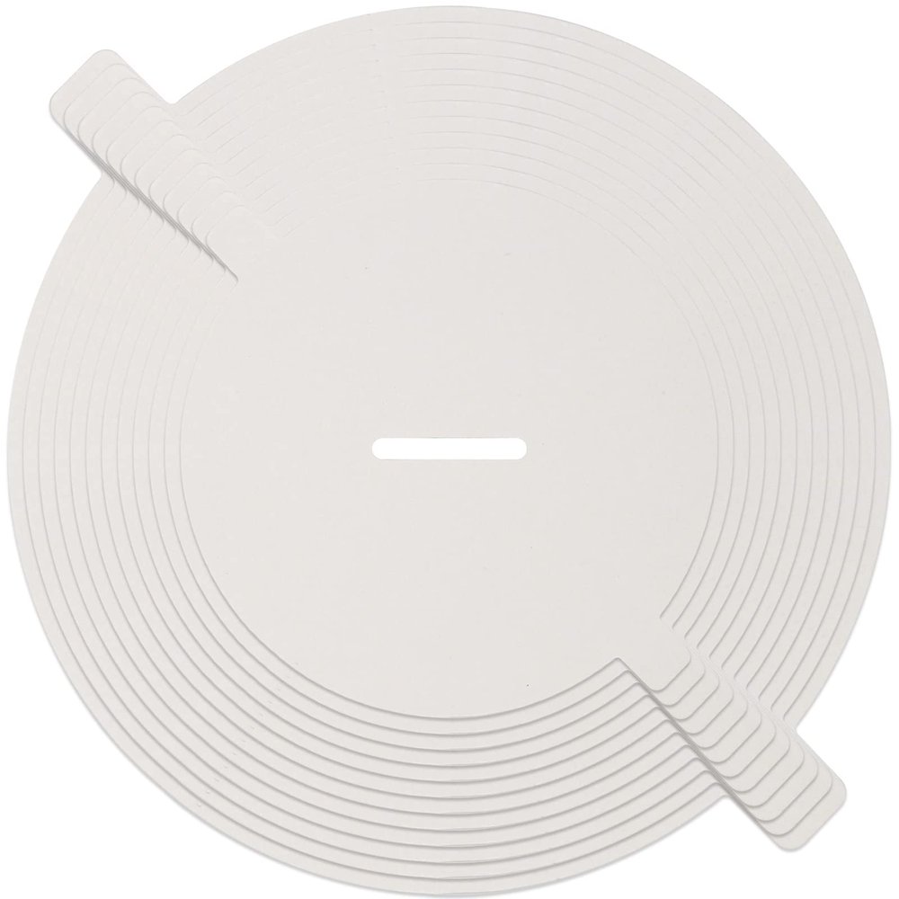 CandMak Candle Dust Covers, 48pcs Blank White Matte Candle Dust Lid with Pull Tab for Candle Making (12 Sizes)