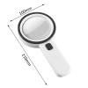 Microscope Accessories Kit Handheld Magnifying Glass Illuminated Magnifier Microscope Lens 30x12 LED Microscope Slides (Color : White, Magnification : 30X) view 2