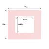 5x5 Mat For 7x7 Frame - Precut Soft Pink Square Shaped Photo Mat Board Opening - Acid Free Matte and Bevel Cut for Family Photos, Pack of 1 Matboard Show Kit With Acid Free Backing & Clear Bag view 3