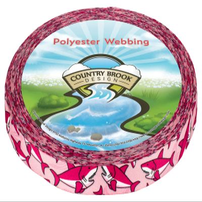 Country Brook Design - Pink Sharks Lite Tape (1/2 Inch, 5 Yards)