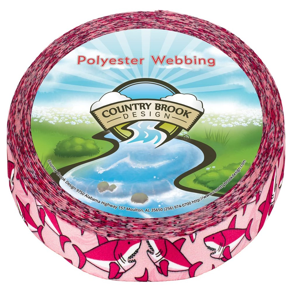 Country Brook Design - Pink Sharks Lite Tape (1/2 Inch, 5 Yards)
