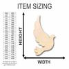 Unfinished Wood Dove Shape Bird Wildlife Craft up to 46" DIY 24" / 1/4" view 2