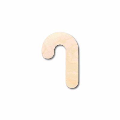 Unfinished Wood Candy Cane Silhouette Craft up to 46" DIY 14" / 1/2"