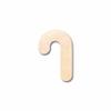 Unfinished Wood Candy Cane Silhouette Craft up to 46" DIY 14" / 1/2" view 1