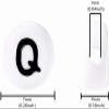 Bxwoum 100PCS Letter Beads Acrylic Alphabet Beads for Jewelry Making Round White Letter Q Beads for Bracelets Making Necklaces Key Chains DIY 4X7mm view 3