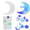 Silicone Resin Molds Moon & Star Wind Chime Molds Wall Hanging Home Garden DIY Decor Art Decoration 3 pcs (resin-3pcs) view 3
